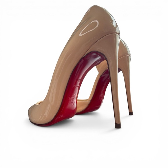 Christian Louboutin So Kate 120 Sz 38 5 - Nude Pointed Toe Red Heel - Box & Bag - Picture 4 of 16